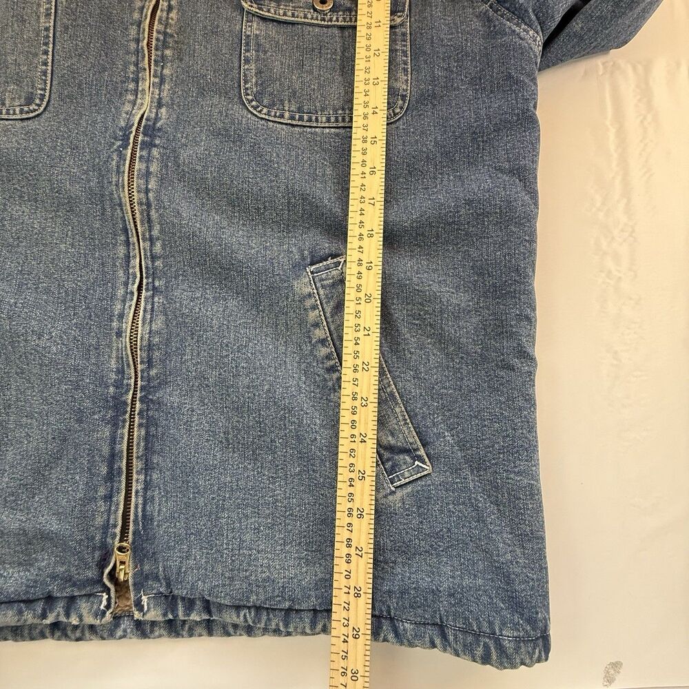 Old Navy Dungarees Womens Large Sherpa Lined Denim‎ Jacket Corduroy Collar - Picture 6 of 10